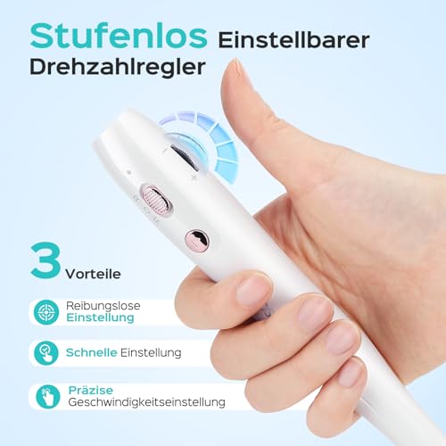 COSLUS Nagelfräser Kabellos Tragbar für Gelnägel: elektrische Nagelfeile stufenloser Geschwindigkeitsregelung für Maniküre Pediküre und Acrylnägel Plastik Nail Drill für Anfänger & Nagelstudio Zuhause