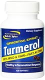 North American Herb and Spice Mineral Supplement Turmerol Gel Capsules, 120 Count