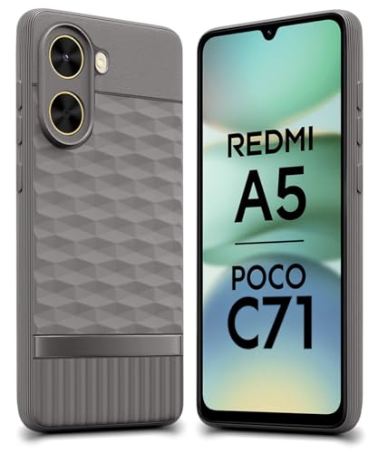 Image of WOW IMAGINE Back Cover for Redmi A5 | Poco C71 with Hexa Cube Design (Gray)