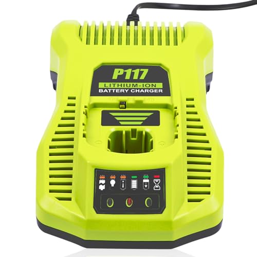 ?Upgrade? Charger Replacement for Ryobi 18V Charger P117 Compatible with Ryobi 12V-18V One+ Lithium NiCad NiMh Battery P102 P108 P189 P197 P103 P105 P107 P190 P191 PBP002 12-18V Ryo Battery Charger