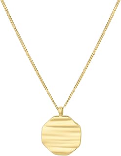 Collar de monedas al atardecer 17 1/8" - Latón chapado en oro de 18 k - Diseño único al atardecer - Cierre de anillo de resorte - Pieza de capas versátil - Elegancia diaria