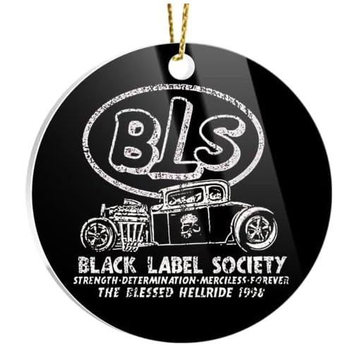Christmas Tree Ornament Black X-mas Label Acrylic Society ...