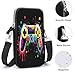 Fashion Small Cell Phone Shoulder Bag, Travel Purse Holder, Video Game Gaming Crossbody Cellphone Wallet Bag With Adjustable Strap