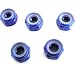 X Spede LNM506 M5 Aluminum Locknuts with Nylon Inserts (5)(Blue)