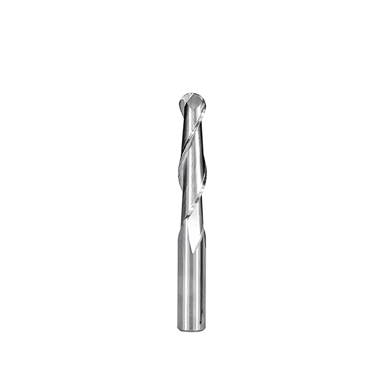 Carbide Ball Nose Milling Cutter Spiral Router Bits - 4mm & 6mm Shank, 2 Flutes, Perfect for Woodworking and Engraving(4x28x50)