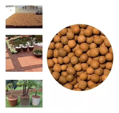 Argila Expandida Cinasita Paisagismo Decoração Drenagem Lajes Vaso Hidroponia Jardim 3222 - Saco 50
