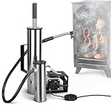 Kaltrauchgenerator aus Edelstahl | Elektrisch Kaltrauchgenerator mit 25W Superleistungsfähige Sauerstoffpumpe | Rauchgenerator für Räucherofen von Lebensmitteln und Fleisch, BBQ, Grillen