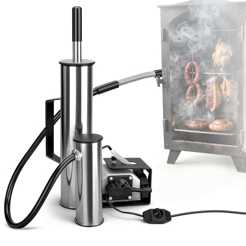 Kaltrauchgenerator aus Edelstahl | Elektrisch Kaltrauchgenerator mit 25W Superleistungsfähige Sauerstoffpumpe | Rauchgenerator für Räucherofen von Lebensmitteln und Fleisch BBQ Grillen