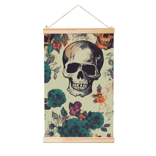 Art vintage tête de mort pour un salon élégant et audacieux