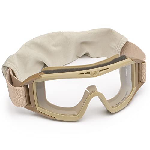 Flash Deals - 40% OFF Revision Desert Locust Military Goggles Basic Kit – Clear Lens, Tan Frame, One Size – Anti Fog Eye Protection Ballistic Goggles – Made in USA
