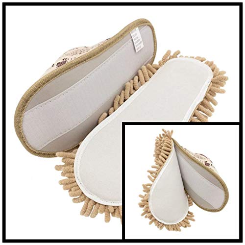 Image of Selric Super Chenille Microfiber Washable Mop Slippers Shoes, Detachable Mopping Shoes, Floor Dust Dirt Hair Cleaner, Multi-sizes Multi-Colors Available