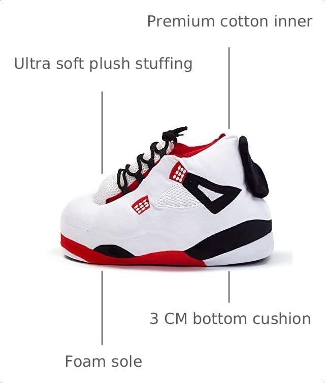 Image of EXIGENT Extra Bottom Cushion Sneaker Slippers Kicks Shoes Adult | Men and Women | One Size Fits Most Christmas Summer