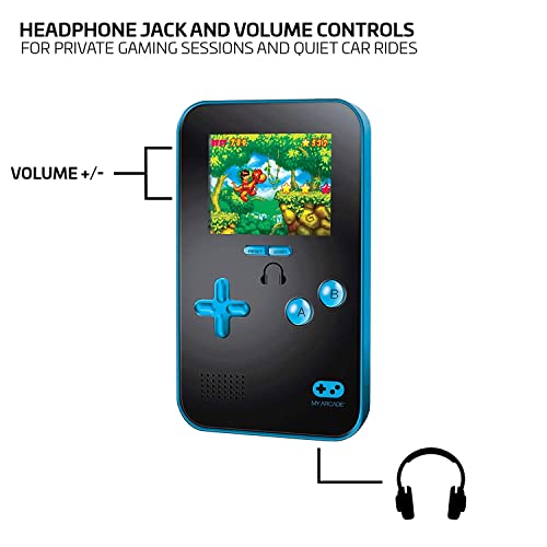 My Arcade Go Gamer Portable - Handheld Gaming System - 300 Retro Style Games - Battery Powered - Full Color Display - Volume Buttons - Headphone Jack - Electronic Games #TOP4