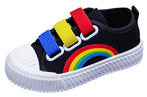 EOZY Chaussures en Voile Décontracté pour Enfants Baskets Mode Mixte Sneakers Respirants Casual Unisexe Printemps et Automne Multicolor Arc-en-Ciel