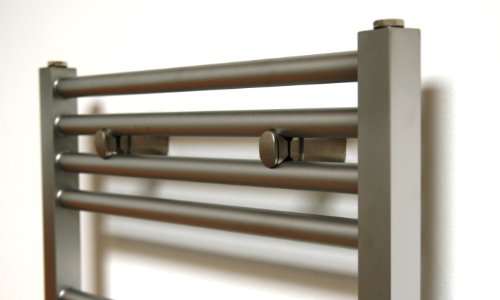 Badheizkörper Design Edelstahl 2, HxB: 121 x 60 cm, 811 W MADE IN GERMANY Szagato Handtuchheizung Handtuchwärmer Design Heizkörper Mittelanschluss Bad vertikal moderner Rohrheizkörper gerade Rohr