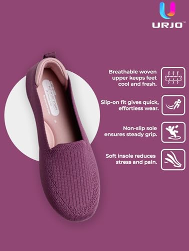 Image of URJO Pure 1002 Women's Lightweight Walking Shoes Super Flexible, Comfortable & Casual for Everyday Wear & Running (URJO by Welcome)