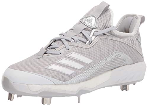 adidas Men's FV9344 Baseball Shoe, Light Grey/White/Silver, 14