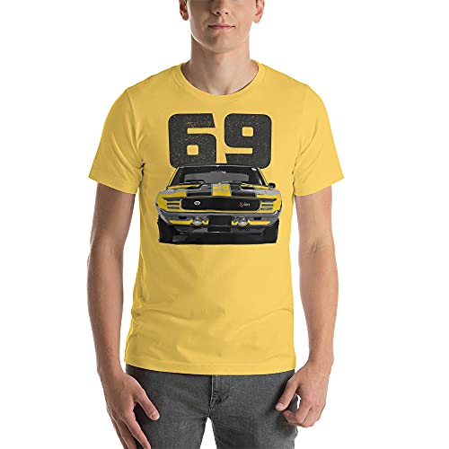 1969 Chevy Camaro RS Z28 Muscle Car Short-Sleeve Unisex T-Shirt Yellow