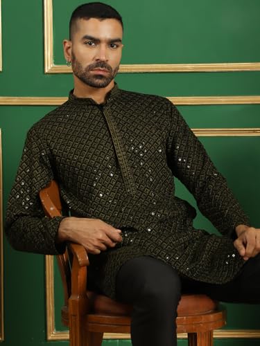 Image of Jompers Men's Cotton Embroidered Regular Kurta Sets