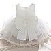 SZYL Baby Girls Lace Baptism Flower Dress Wedding Pegeant Tutu (3-6 Months, white)