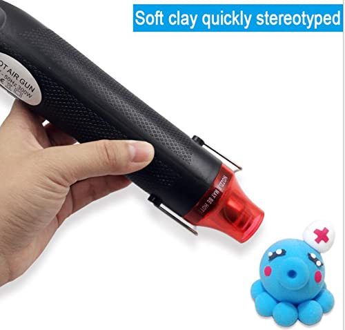 Mini Heat Gun, Portable Mini Handheld Hot Air Gun,200℃ Handheld Portable Hot Air Gun, For Shrink Wrapping, Epoxy Resin Supplies, Embossing Crafts, Candle Mak (Black) #TOP3