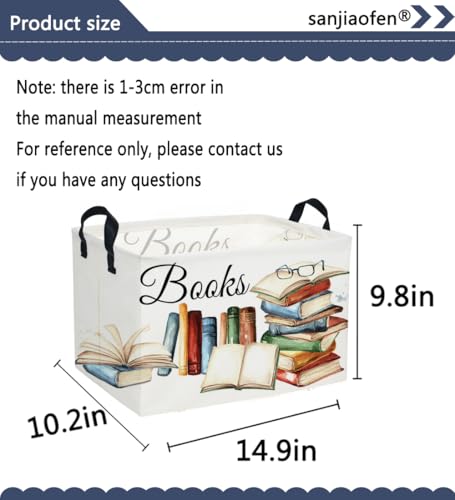 Image of Sanjiaofeng Rectangular Kids Basket Book Storage Bins,Boys and Girls Storage Basket with Handles.Clothers,Toys,Books,Kid's Gifts Bins. (Book)