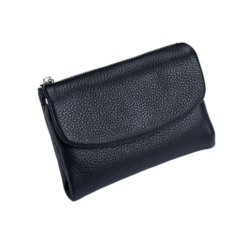 unisex pebble leather wallet,womens wallet,unisex pebble leather wallets,compact purse with card slots (black)