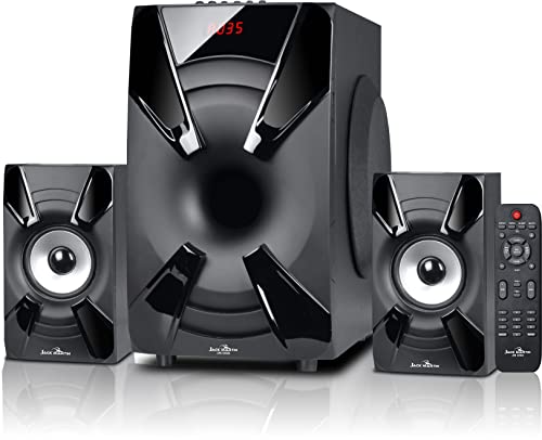 Jack Martin JM 090 | Multimedia Bluetooth Home Theatre Audio Speaker | 6.5" Bass Woofer | SD Card, USB, AUX, FM & Remote Control (2.1 Channel, 80W RMS) (B0B93Y3D74) Amazon Price History, Amazon Price Tracker