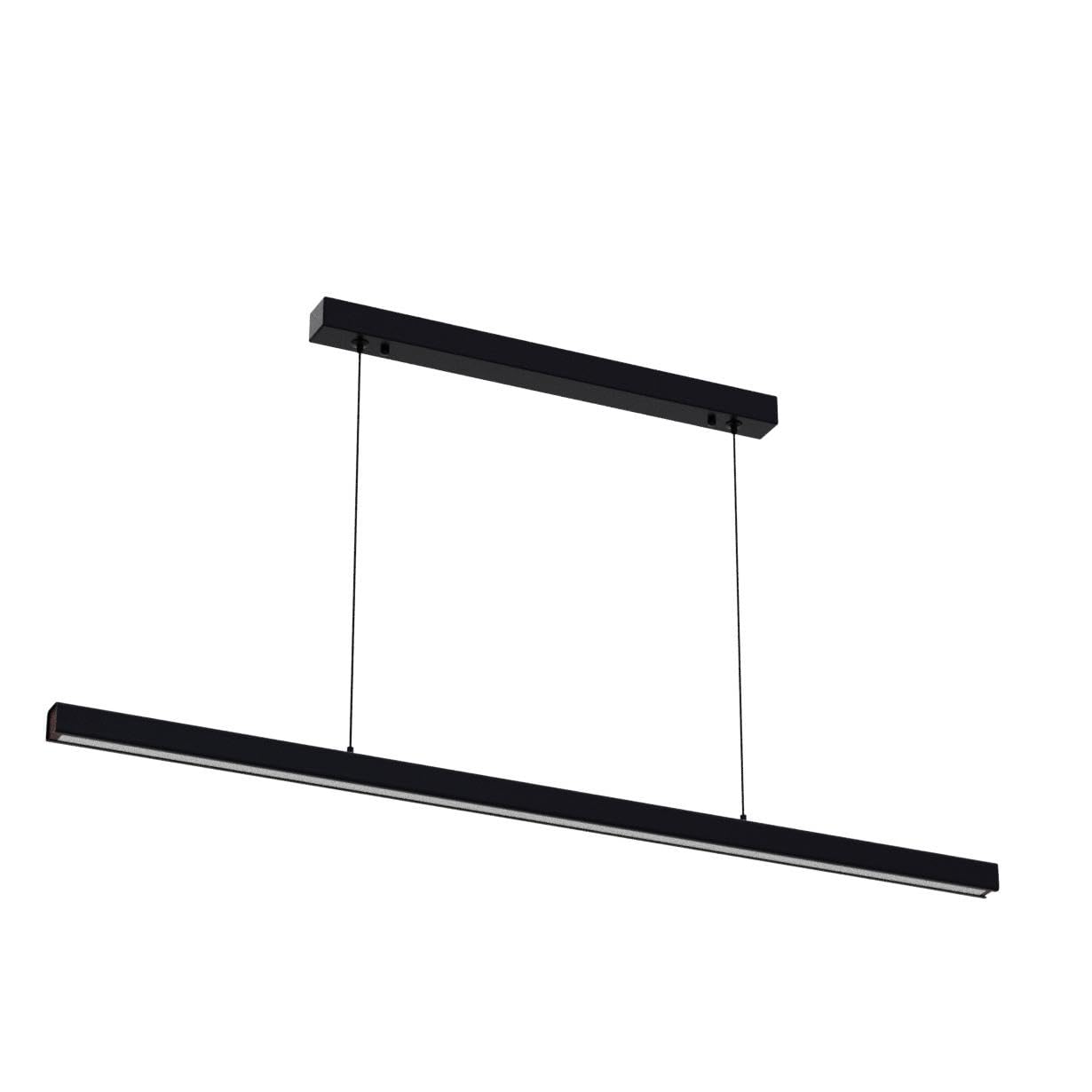 Lampada a sospensione LED dimmerabile nera moderna a sospensione con telecomando design lineare regolabile in altezza Lampadario Per Tavolo Da Pranzo Sala Da Pranzo Lampada Per Ufficio Cucina 60W