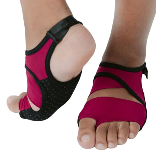 Image of PIGA Toeless Pilates Socks - Non-Slip Grip for Men & Women, Breathable, Durable for Pilates, Barre & Yoga Workouts
