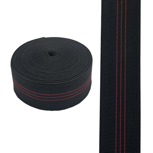 AngYang23 Upholstery Elastic Webbing Stretch Latex Band Furniture Repair DIY Modification Sofa Chair Couch Material Replacement (Red 5cm 10m)