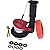 Fluidmaster 540AKRP5 3-Inch Complete, Adjustable Toilet Flush Valve Repair Kit, Black & Korky 528MP QuietFILL Platinum Fill Valve-Fits Most Toilets-Easy to Install-Made in USA, Universal 99%, Black