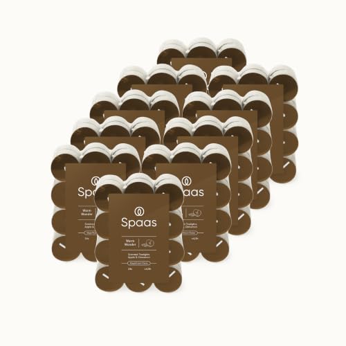 Velas de té Spaas Warm Wonder aroma premium de manzana y canela en pack plano