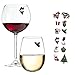 Christmas Holiday Magnetic Wine Glass Charms & Cocktail Markers Set of 12 - Great Christmas Hostess Gift or Stocking Stuffer