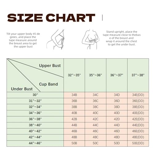 Reairtal Support Deep Cup Bra Full Back Coverage Sculpting Bra Smoothing Push Up Bra Black 42C thumb #5