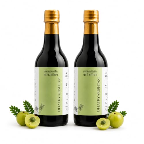 Image of DHATRYARISHTAM 500 ml | Traditional Amla Based Ayurvedic Arishtam | Rich in Natural Vitamin C | Daily Wellness Support | Herbal Wellness Formula (Pack of 2)