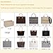 KESOIL Bag Organizer Insert,Tote Bag Insert For On The Go MM, Handbag Inner Organizer,Handbag Storage,Tote Bags Felt Liner with Zipper(Beige,L)