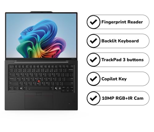 Image of 2026 New ThinkPad X1 Carbon Gen 14 Aura Edition Copilot+ AI Laptop 14ʺ 2.8K OLED TouchScreen Series 3 Ultra 7 365 Processor 32GB LPDDR5X, 8533MT /s 2TB SSD 10MP RGB+IR Cam Lightweight WiFi 7 Win 11Pro
