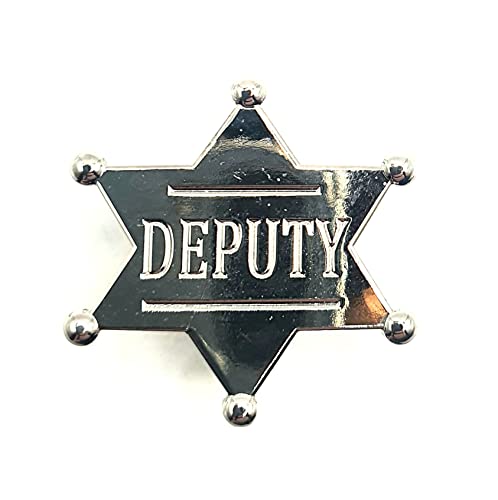 Deputy Badge Silver Metal Pin Badge