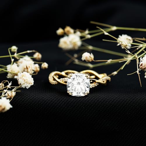 Certified Moissanite Solitaire Ring for Women, Infinity Engagement Colorless Gemstone Jewelry3