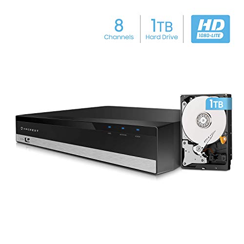 Amcrest 1080-Lite 8CH DVR Digital Recorder, HD Pentabrid (5-1) Supports 960H/HDCVI/HDTVI/AHD & Amcrest