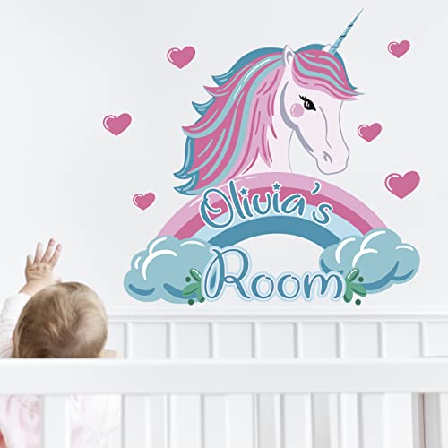 Vinilo Decorativo Unicornio para Pared Rosa