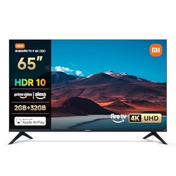 XIAOMI TV F 65, 65 pollici (165 cm),4K UHD,Smart TV, Fire TV,Triple Tuner DVB-C/S/S2/T/T2, HDR10,MEMC, Modalità Game Boost 120Hz, Controllo Vocale Alexa, 2GB+32GB, Compatibile con AirPlay