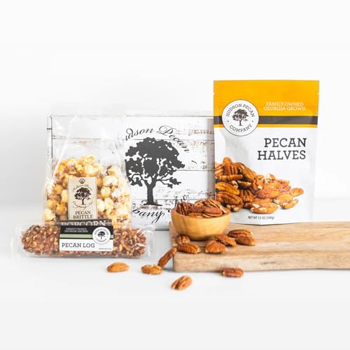 Image of HUDSON PECAN COMPANY Sweet & Savory Gift Box: Gourmet Georgia Pecan Snacks