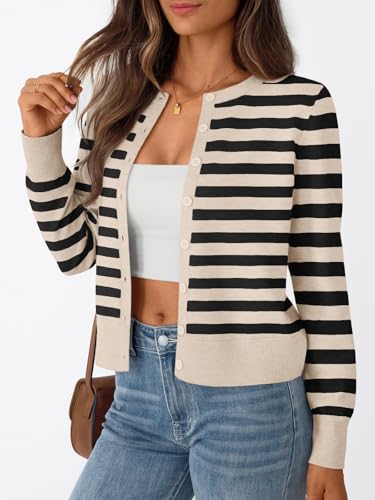 Image of Trendy Queen Lightweight Cardigan Sweaters for Women 2026 | Soft Knit Button-Down, Classic Fit Open-Front Layering Piece for Fall, Winter & Office Wear