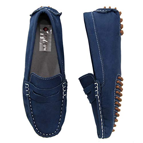 Sapato Mocassim Infantil Masculino Couro Selten Azul 32, Azul