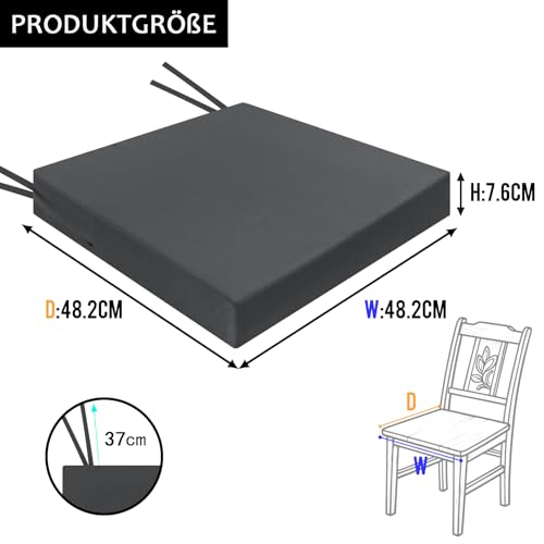 Coussin de chaise imperméable et déperlant avec housse velours RUIXUAN - 5