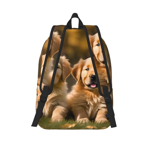 Sac à dos polyvalent en toile avec imprimé animaux chiots WURTON