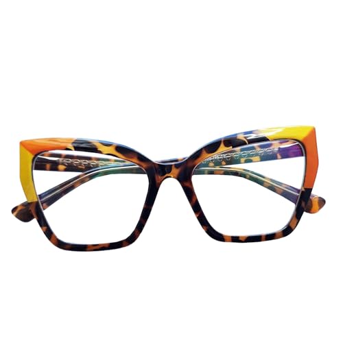 Armação Óculos Modelo Gatinho Quadrado Demi Oncinha Tartaruga Croco + Estojo + Flanela = 3 Produtos