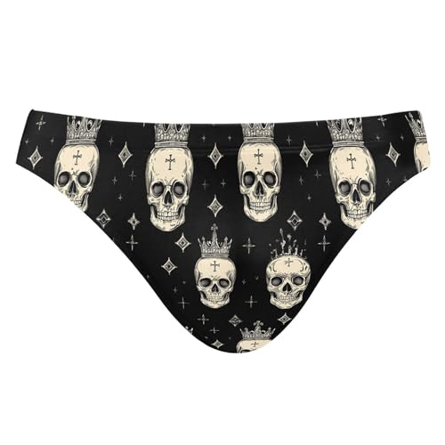 Skull Crown Swim Briefs for Men Swimsuit Bikini Swimwear XXXL B0404388